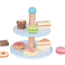 Outlet Bigjigs Cake Stand with 9 Cakes Role Play|Kitchens