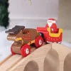 Outlet Bigjigs Christmas Santa Sleigh with Reindeer Model Figures|Trains And Vehicles