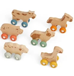 Sale BigJigs Farm Animal On Wheels Wooden Role Play|Pre School