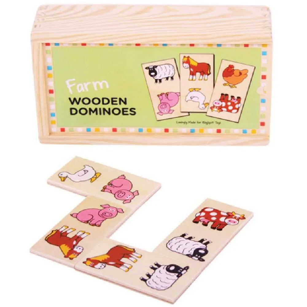 Outlet Bigjigs Farm Dominoes Pre School|Games