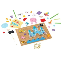 Outlet Bigjigs Hammer and Nail Deluxe Pin a shape Under the Sea Creative Activities|Creative Activities