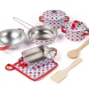 Hot Bigjigs Spotted Metal Kitchen Ware Set Role Play|Pre School