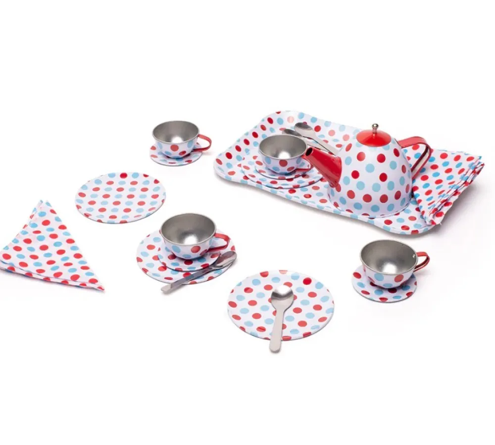 Online Bigjigs Spotted Tea Set in Carry Case Role Play|Dolls