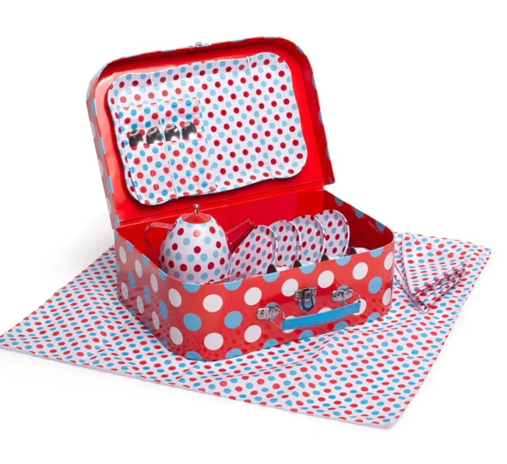 Online Bigjigs Spotted Tea Set in Carry Case Role Play|Dolls