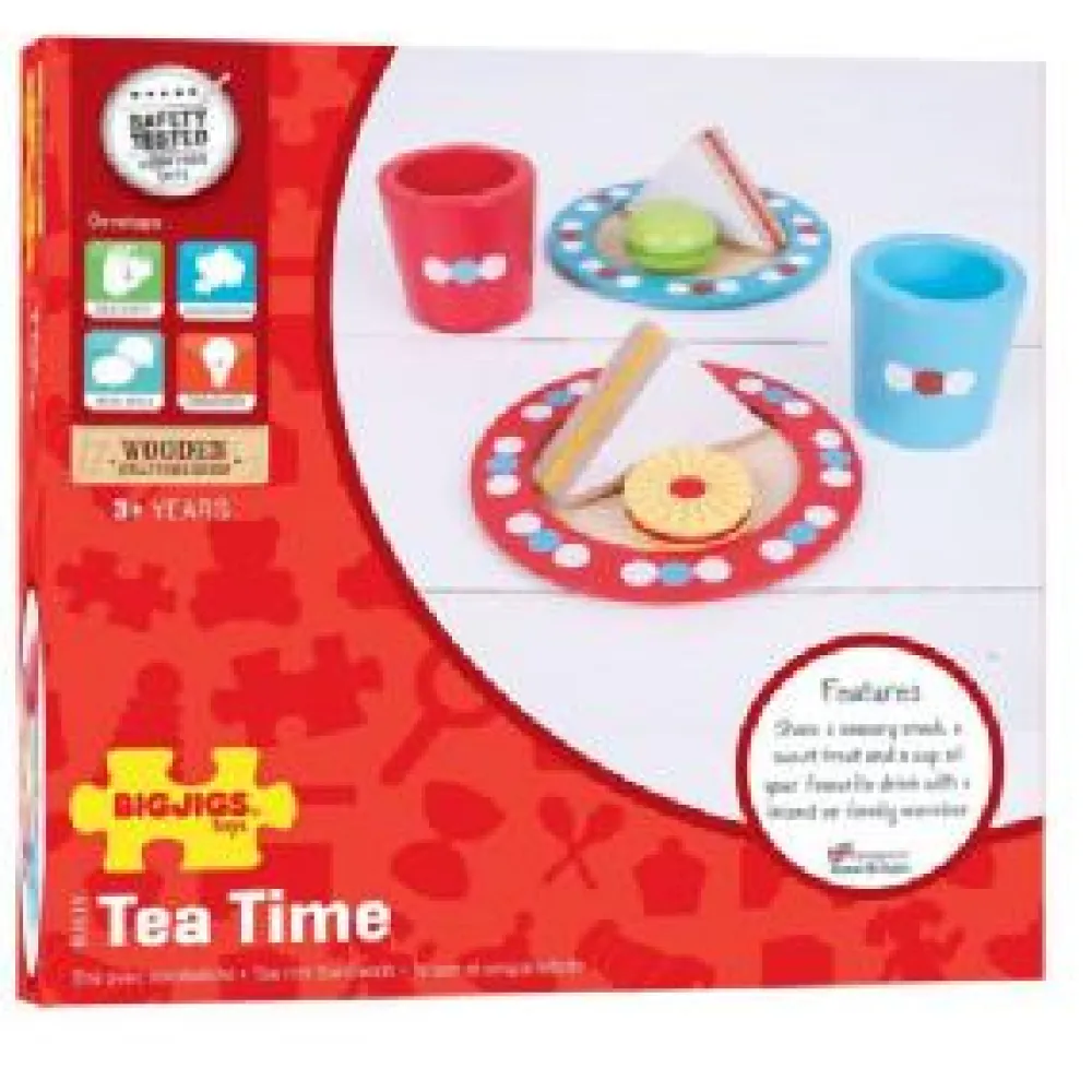 Sale Bigjigs Toys Wooden Tea Time Play Set Role Play|Pre School