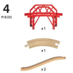 Discount World Curved Bridge 33699 Train Accessories|Pre School