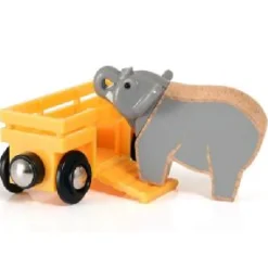 New World Safari Elephant and Wagon 33969 Train Accessories|Pre School