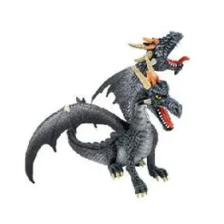 New Black and Silver 2 Headed Dragon Role Play|Model Animals