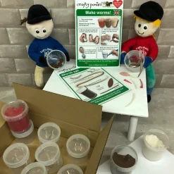 Crafty Ponies Worm Set Make and learn about worms Role Play|Model Animals