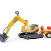 Discount 360 Digger Excavator with opening seat, trailer with sieves and sand tools Age 3+ 140A Ride Ons|Model Tractors