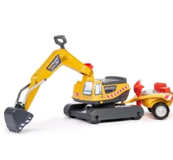 Discount 360 Digger Excavator with opening seat, trailer with sieves and sand tools Age 3+ 140A Ride Ons|Model Tractors