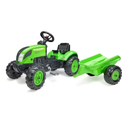 New Age 2 - 5, County Farmer Tractor with Trailer Green 2057L Trucks|Ride Ons