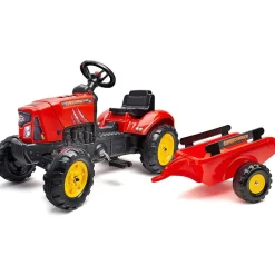 Hot Age 3+, Super Charger Red Tractor with Trailer 2020AB Trucks|Ride Ons