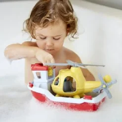 New Rescue Boat and Helicopter Toy with Mini Figures Trains And Vehicles|Pre School