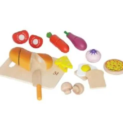 New Chefs Choice Wooden Cut Up Food Set Role Play|Pre School