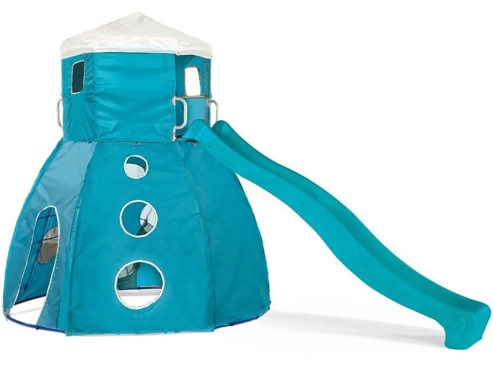 Best Metal Climbing Dome Frame with Den and 10ft Wavy Slide Slides|Climbing Frames