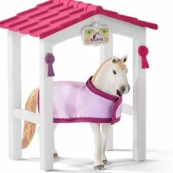 New Horse Stable / Stall with Lusitano Mare Wooden Farms|Model Animals