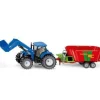 Online New Holland Tractor with Front Loader and Strautmann Fodder Mixer 1 : 50 Scale Pre School|Model Tractors