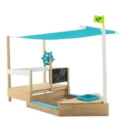 Ahoy Wooden Sand Pit Play Boat Water Play|Sandboxes