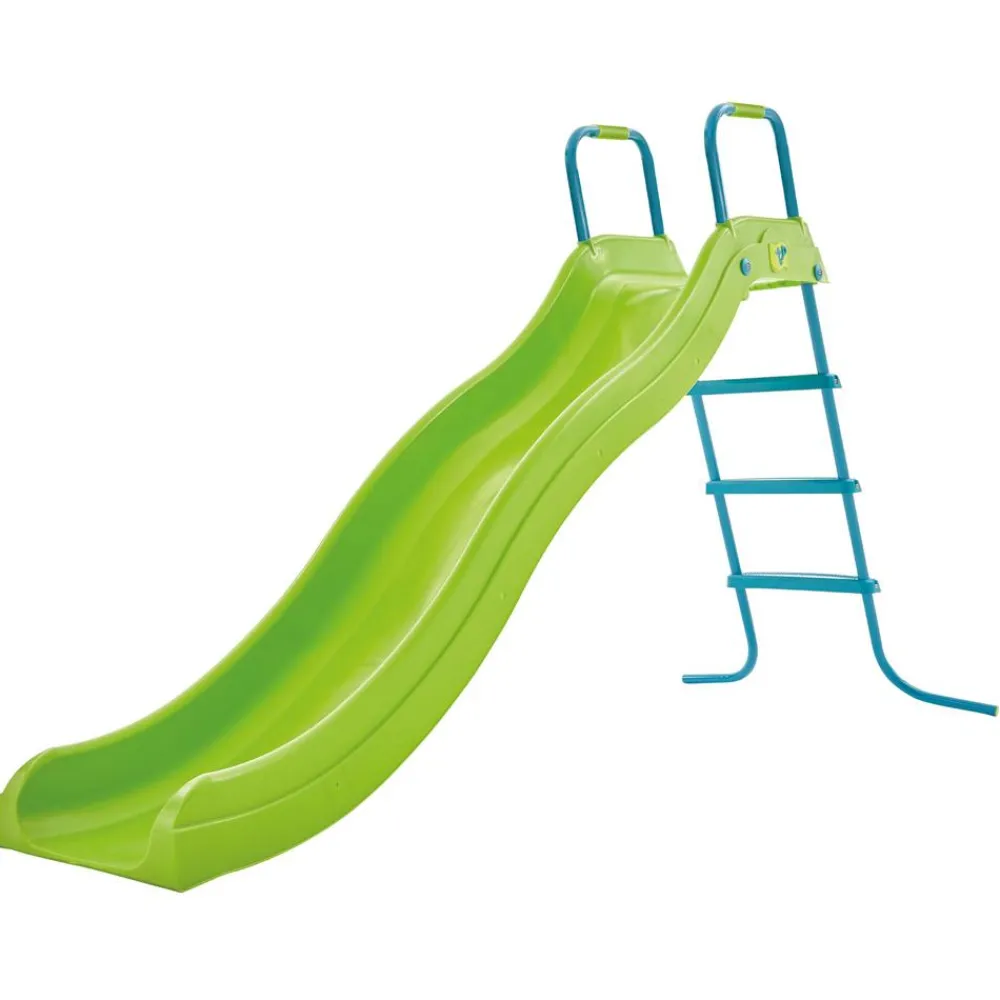 Crazy Wavy Apple Green Slide and Steps Slides