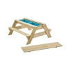 Best Deluxe Wooden Picnic Table Sandpit Garden Toys|Sandboxes