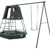 Hot Explorer Metal Climbing Frame Black and Swing Black Pre School|Swings
