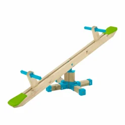 Hot Forest Wooden Seesaw Lime Green and Blue Garden Toys