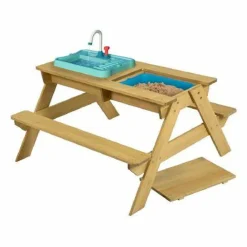 Online Splash and Play Wooden Picnic Table with Sink Sandboxes|Garden Toys And Tools