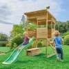 Outlet Tree Tops Wooden Tower Playhouse with Slide Garden Toys And Tools|Houses