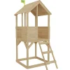 Treehouse Wooden Play Tower + Slide Houses|Climbing Frames