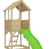 Hot Treehouse Wooden Play Tower with Wavy Slide and Slide Lock Climbing Frames|Pre School